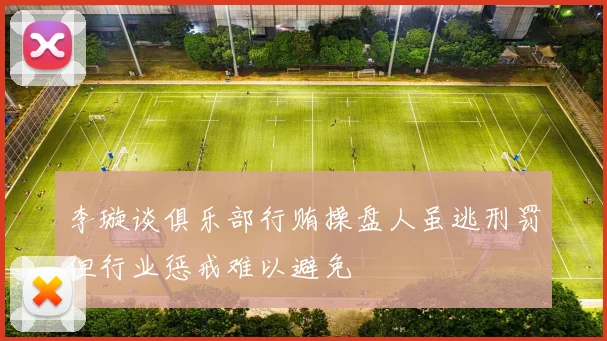 李璇谈俱乐部行贿操盘人虽逃刑罚但行业惩戒难以避免